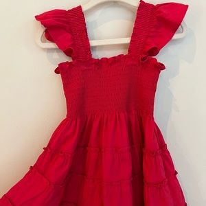 Hill House tiny nap dress in Raspberry Red size 3/4yr